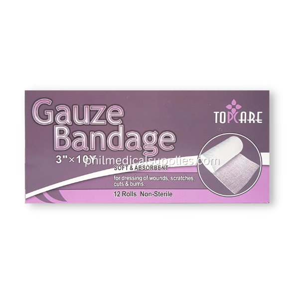 Gauze Bandage 3x10 yards, TOPCARE 5.0 (3)