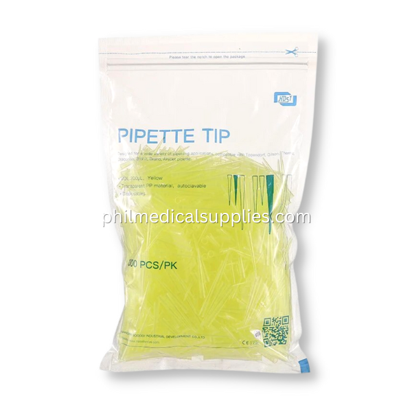 Pipette Tips Yellow 200 uL, (1000's) 5.0 (1)