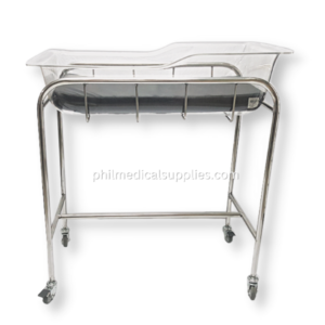 Baby Bassinet Stand (Stainless) w Crib & Foam 5.0 (1)