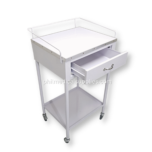 Bedside Table with Drawer wI Wheels(White) 5.0 (1)
