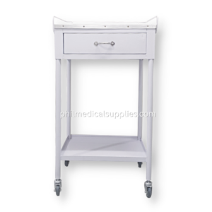 Bedside Table with Drawer wI Wheels(White) 5.0 (2)