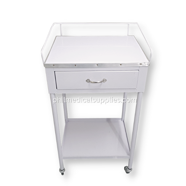 Bedside Table with Drawer wI Wheels(White) 5.0 (3)