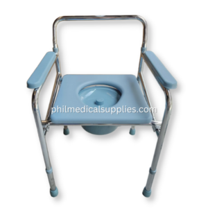 Commode Chair without Wheels (Chrome) 5.0