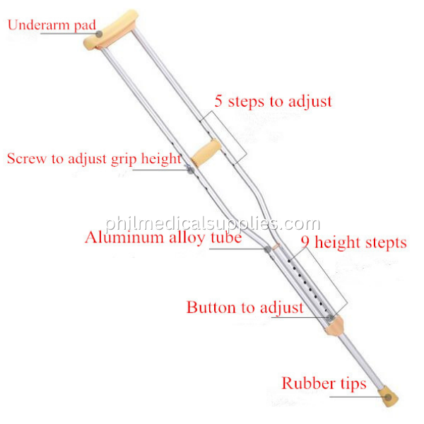 Crutches Aluminum Adult 5.0 (4)