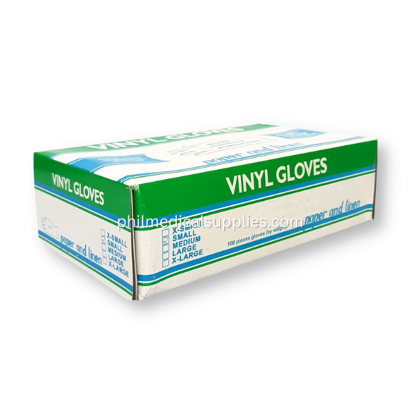 Gloves Vinyl, POWDERED, (SMALL) 100's, PAPER&LINEN 5.0 (4)