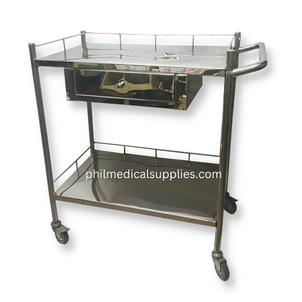 Medical Utility Cart with Drawer Stainless 5.0 (1)