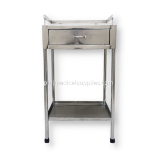 Bedside Table with Drawer Stainless wIo Wheels 5.0 (8)