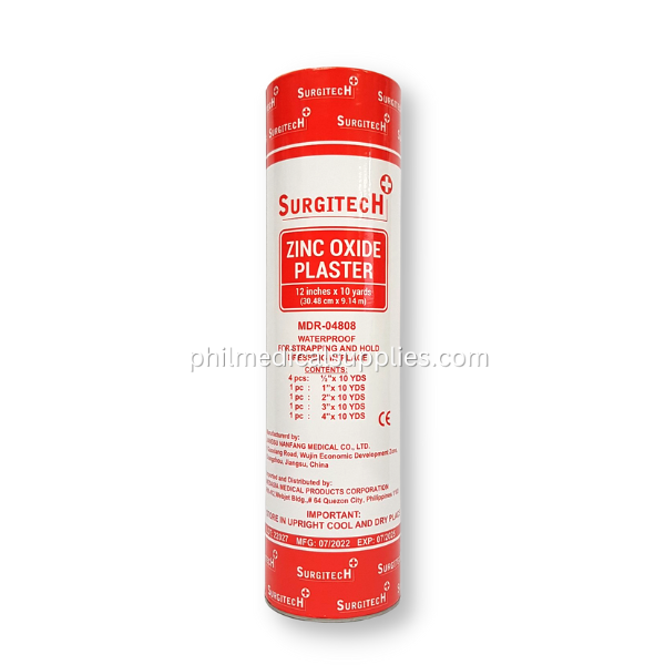 Adhesive Plaster Tape (Asstd. sizes) w Zinc Oxide, SURGITECH 5.0 (1)
