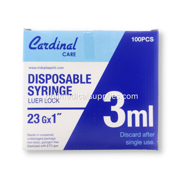 Syringe w Needle (100’s), CARDINAL 5.0 (3)