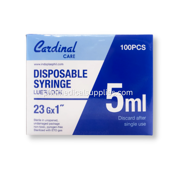 Syringe w Needle (100’s), CARDINAL 5.0 (5)