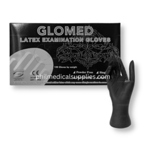 Gloves Examination, Non-Sterile, Powder Free (100's) BLACK GLOMED 6.0