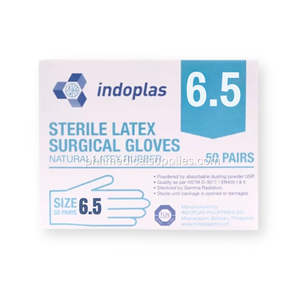 Gloves Surgical, Sterile, POWDER FREE (50 pair), INDOPLAS 5.0 (1)