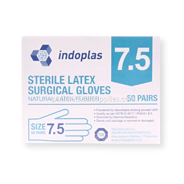Gloves Surgical, Sterile, POWDER FREE (50 pair), INDOPLAS 5.0 (2)