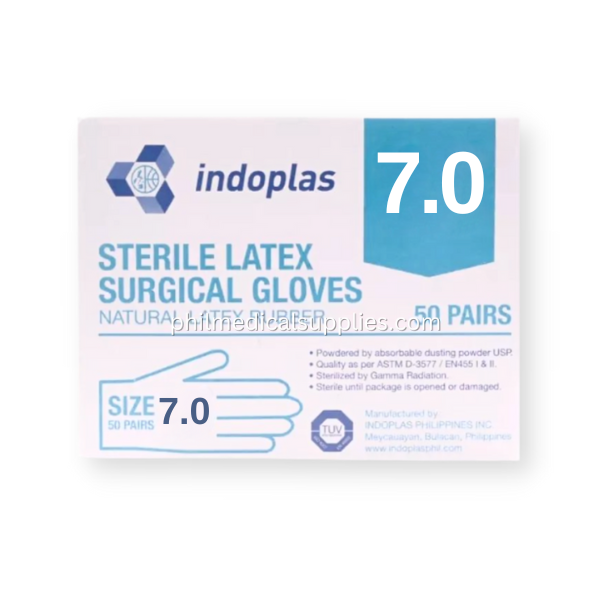 Gloves Surgical, Sterile, POWDER FREE (50 pair), INDOPLAS 5.0 (3)