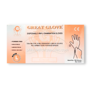 Gloves Vinyl, POWDER FREE (100's), GREAT GLOVE 5.0 (1)