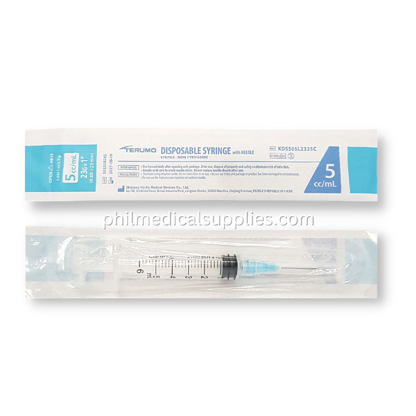 Syringe 5mLCc with Needle G-23×1″, TERUMO (100’s) 5.0 (1)